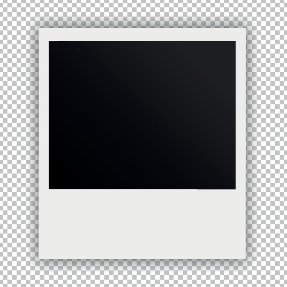 Instant photo frame background. Blank instant photo vector