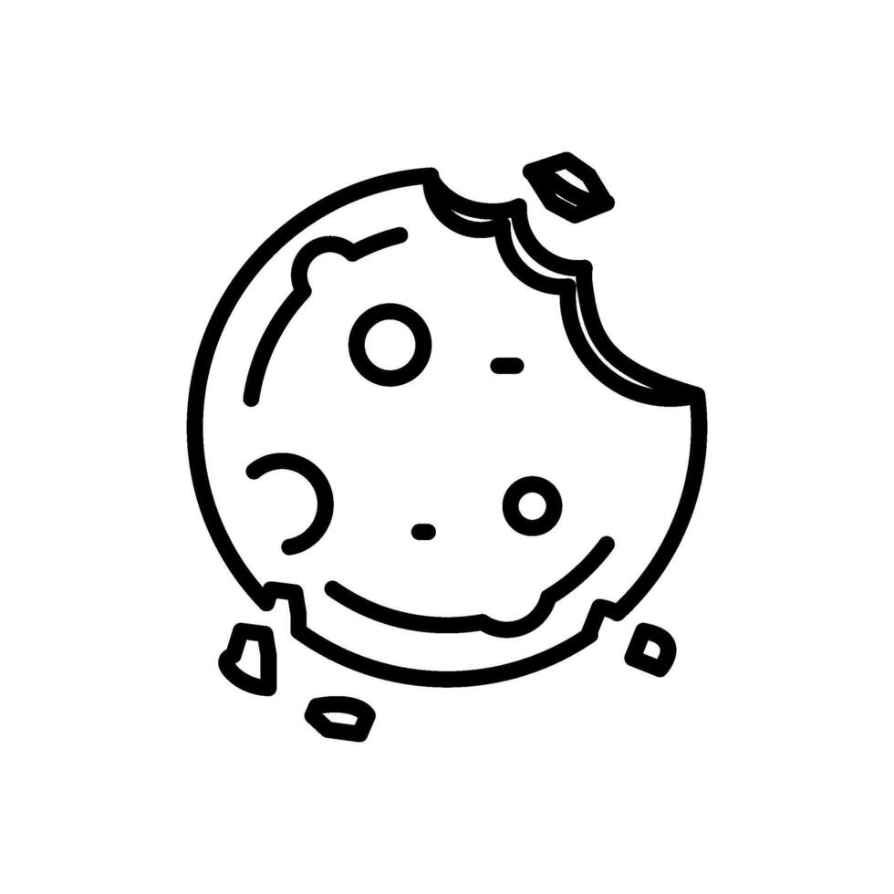 cookies, line style icon, isolated background vector