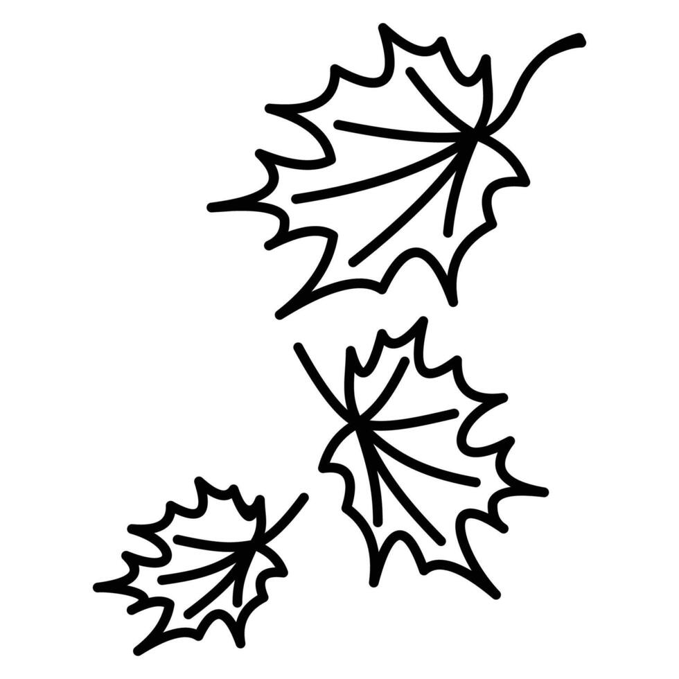 falling leaves icon vector