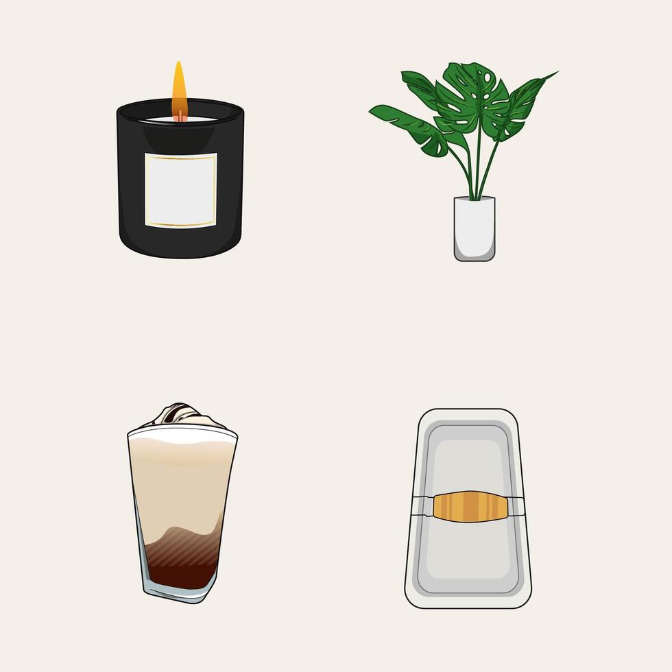 Spa, candle and Massage Element vector