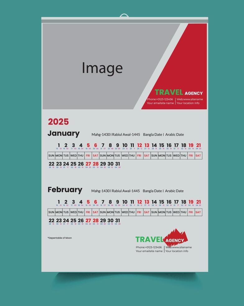 wall calendar design template. desk calendar vector