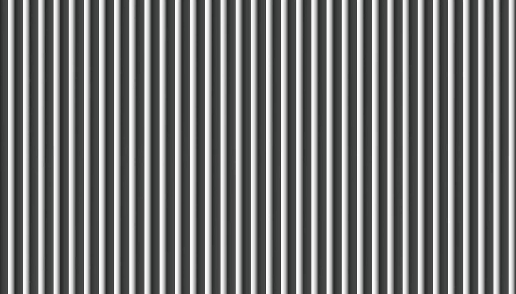 Seamless Wall Grey Corrugated metal texture surface with light shadow, 3d Endless Panorama galvanize steel waves pattern vector
