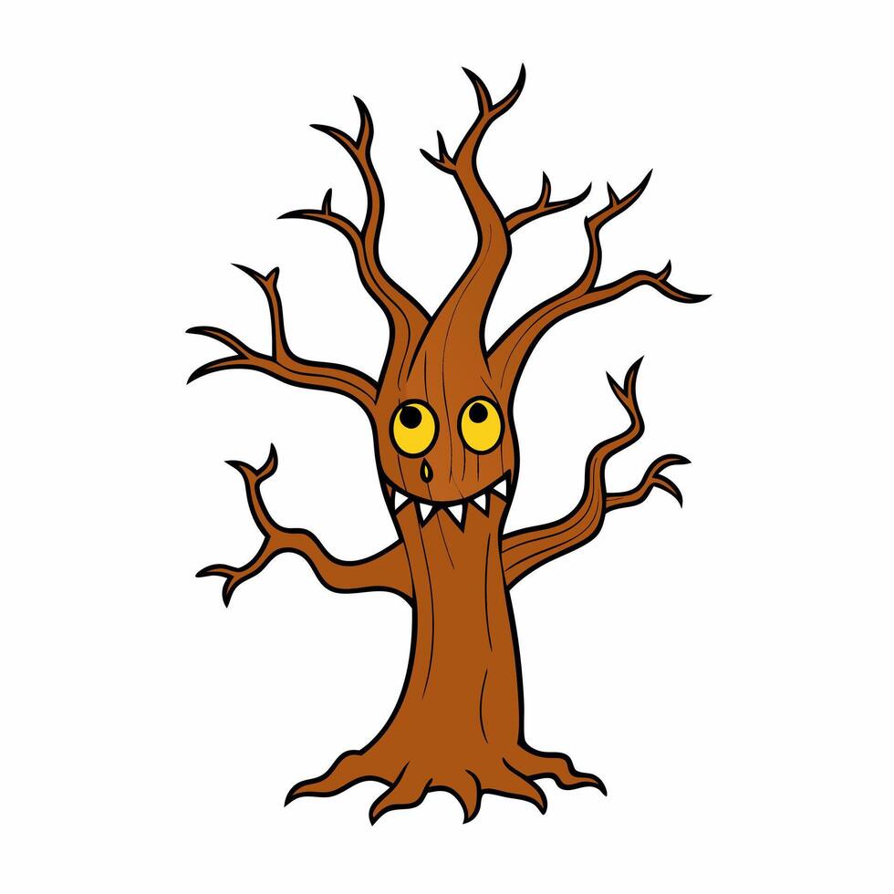 Halloween Tree without leaf illustration vector
