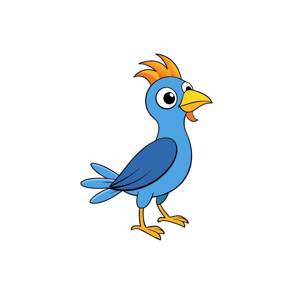 Style Cartoon Bird Illustration vector