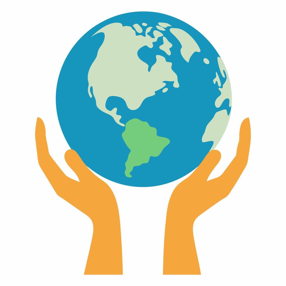 Planting Tree Global Eco-concept illustration vector