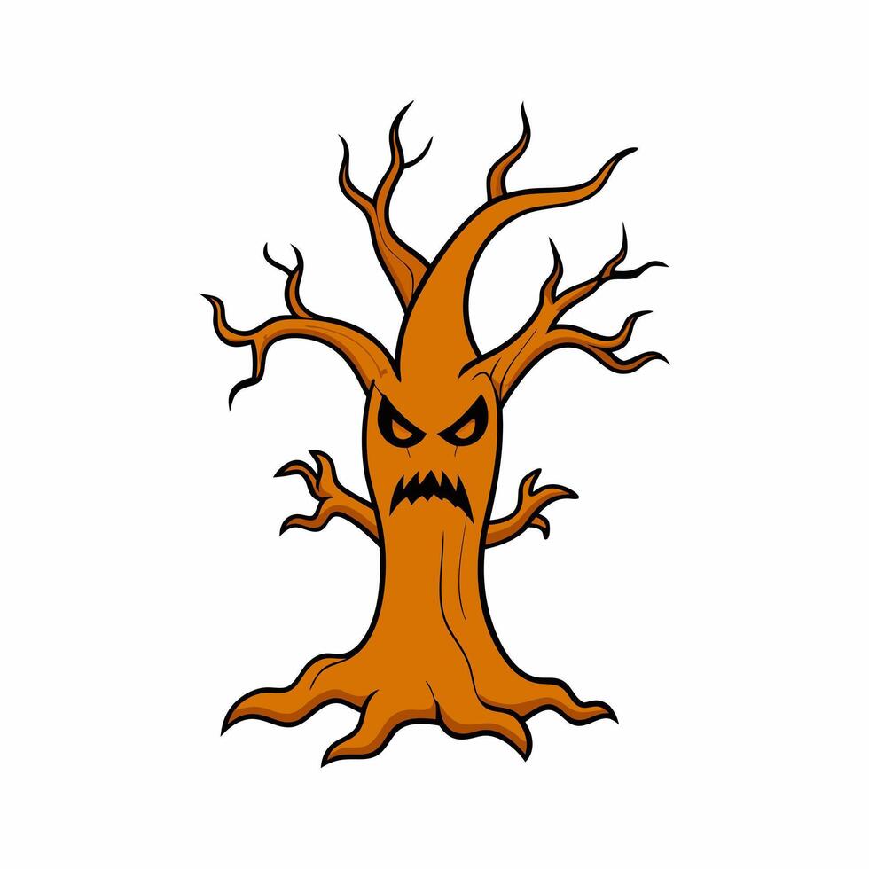 Halloween Tree without leaf illustration vector