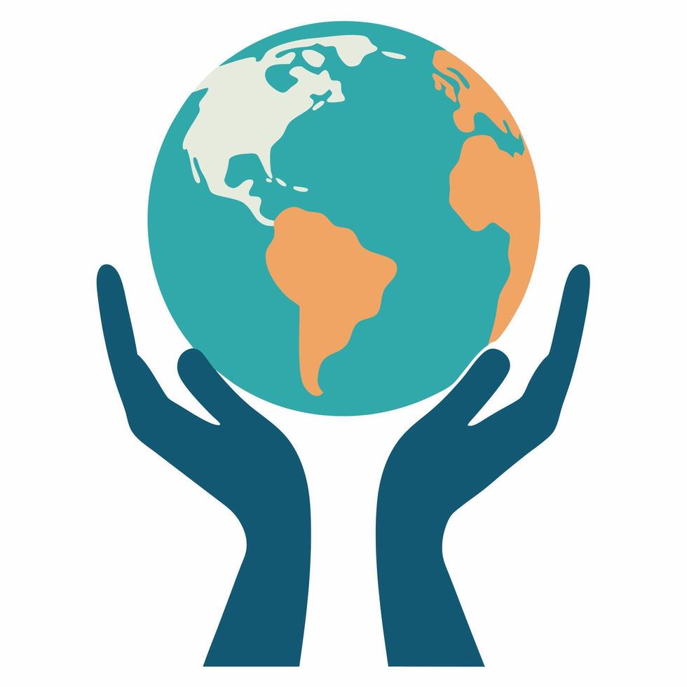 Planting Tree Global Eco-concept illustration vector