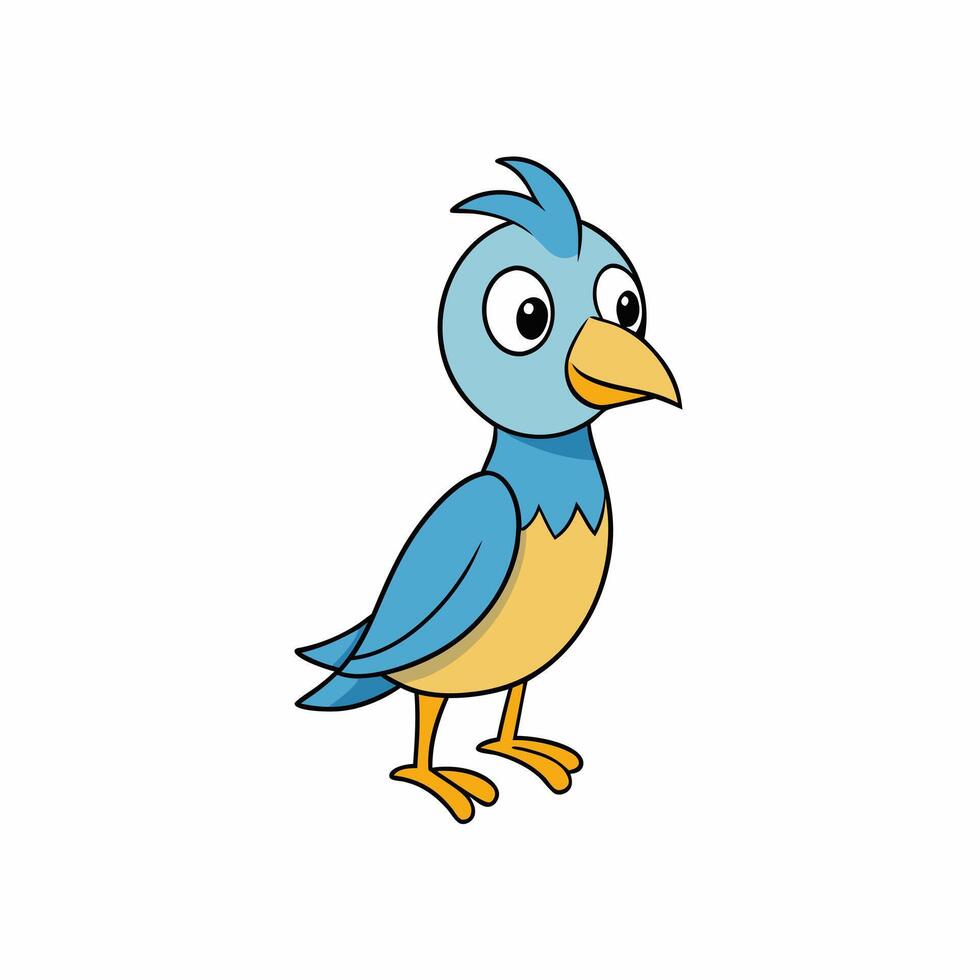 Style Cartoon Bird Illustration vector