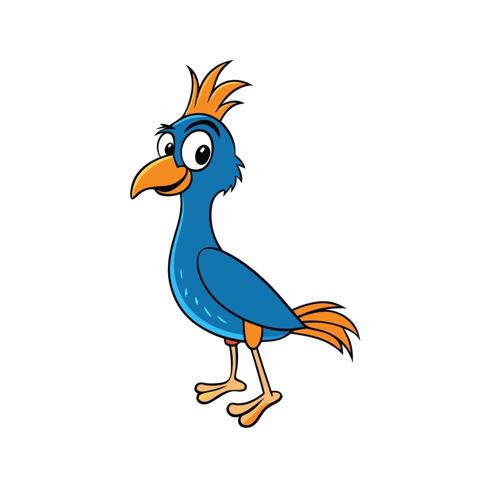 Style Cartoon Bird Illustration vector