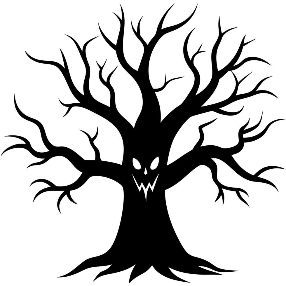 Halloween Tree without leaf illustration vector