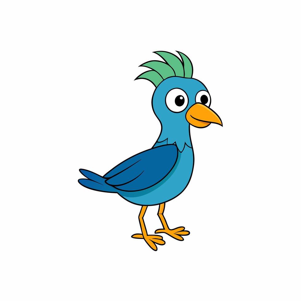 Style Cartoon Bird Illustration vector