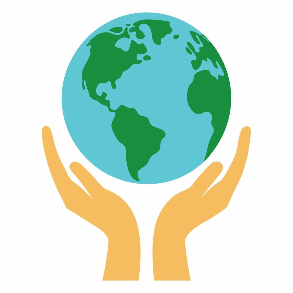 Planting Tree Global Eco-concept illustration vector