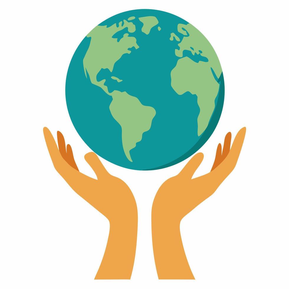 Planting Tree Global Eco-concept illustration vector