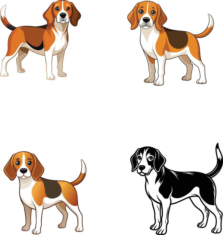 Cartoon Dog Illustration vector