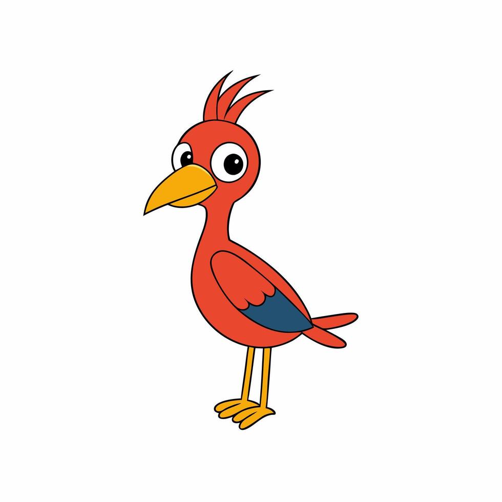 Style Cartoon Bird Illustration vector
