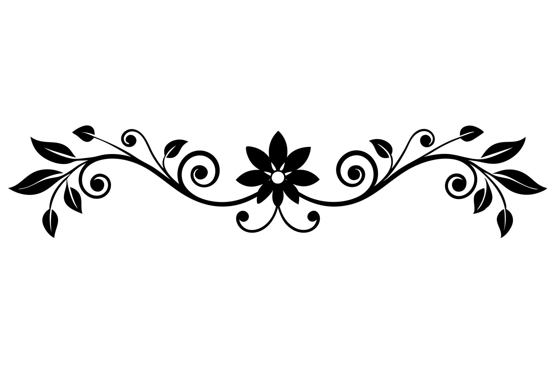Elegant decorative line divider silhouette illustration, perfect for ...