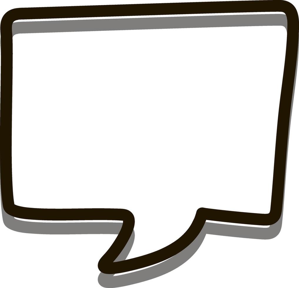 Doodle chat clipart Hand drawn speech symbol Sketch vector