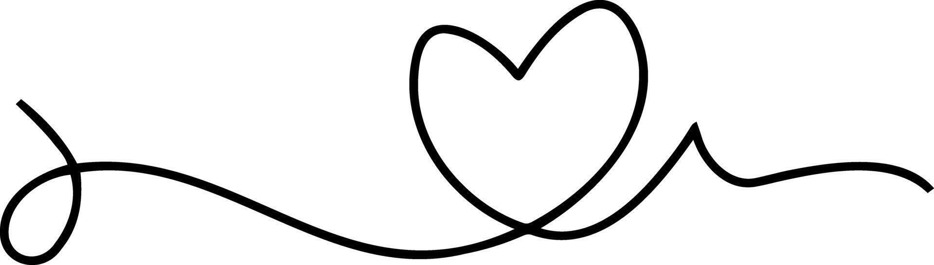 Outline heart clipart Hand drawing icon Doodle sketch vector