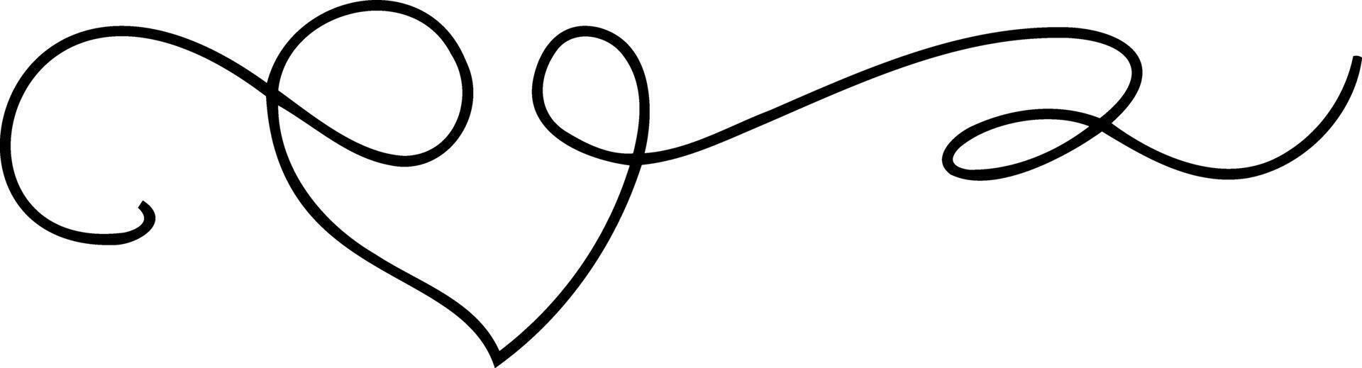 Outline heart clipart Hand drawing icon Doodle sketch vector