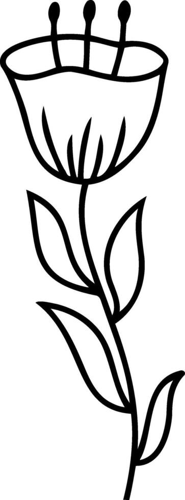 Flower clipart Cartoon sketch icon vector