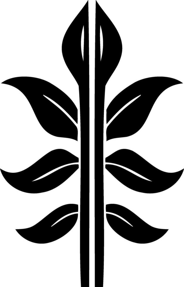 Doodle leaf icon Stencil clipart vector