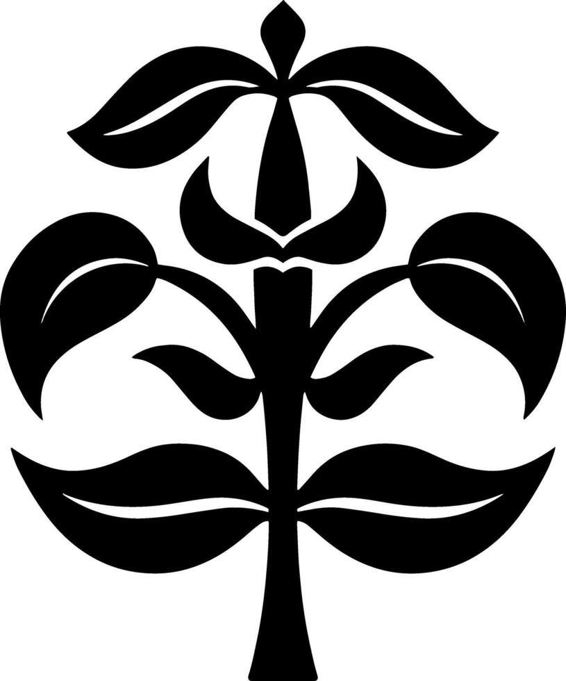 Doodle leaf icon Stencil clipart vector