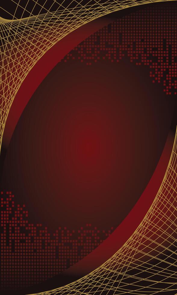 Futuristic curved abstract background gold line vector