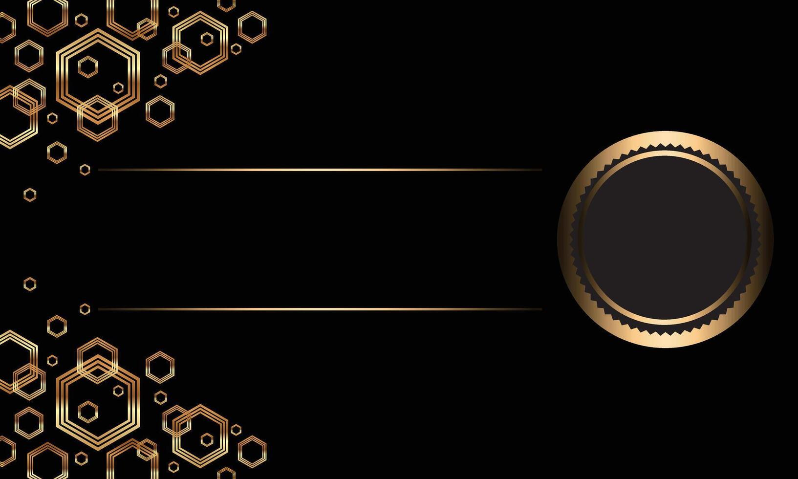 luxury abstract golden polygonal vintage vector