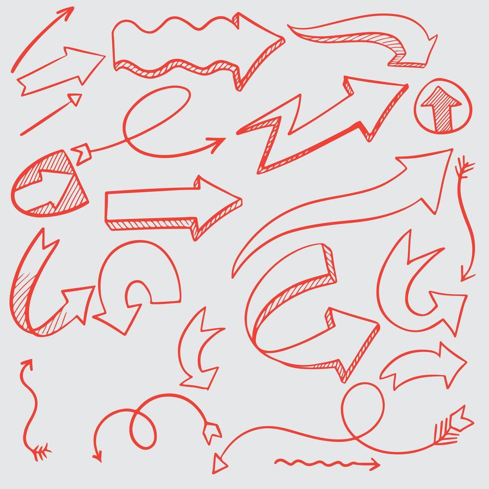 Hand Drawn Arrow Collection vector
