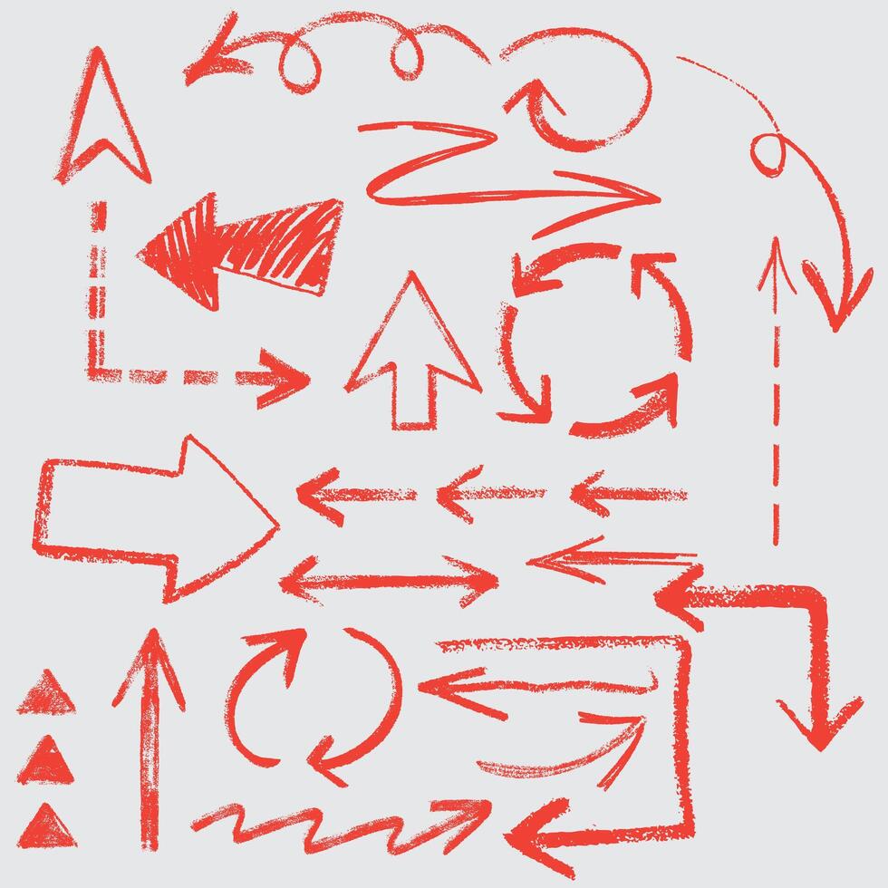 Hand Drawn Arrow Collection vector