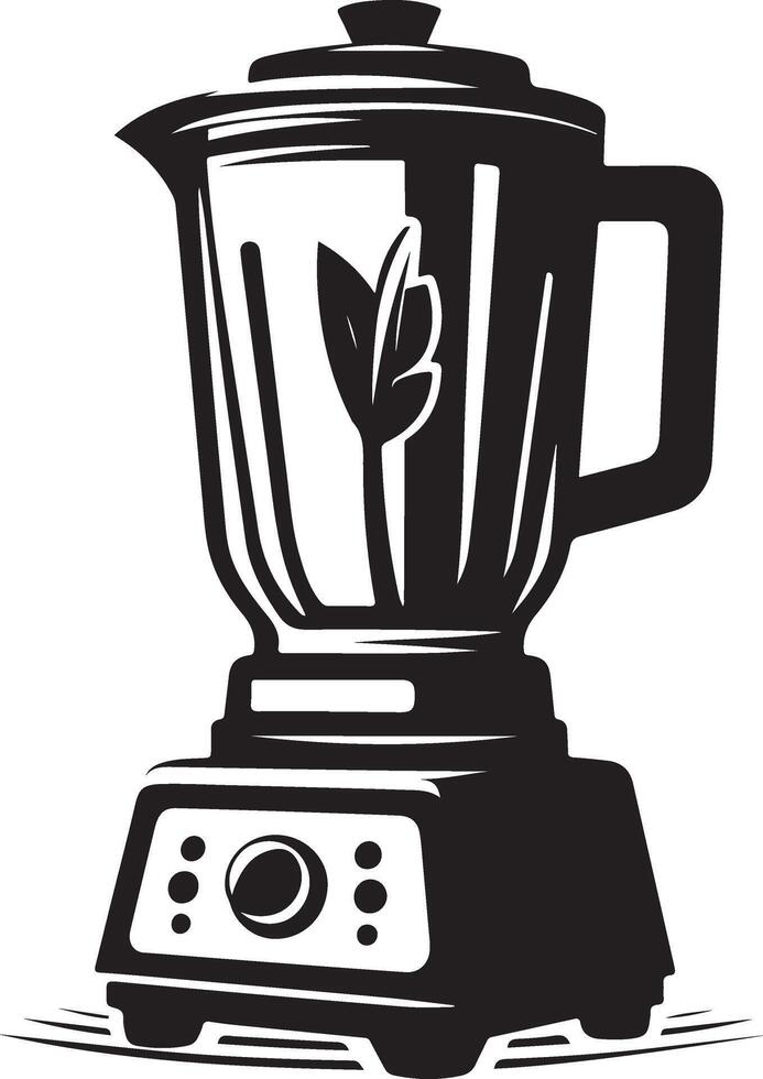 a black and white illustration of a blender vector