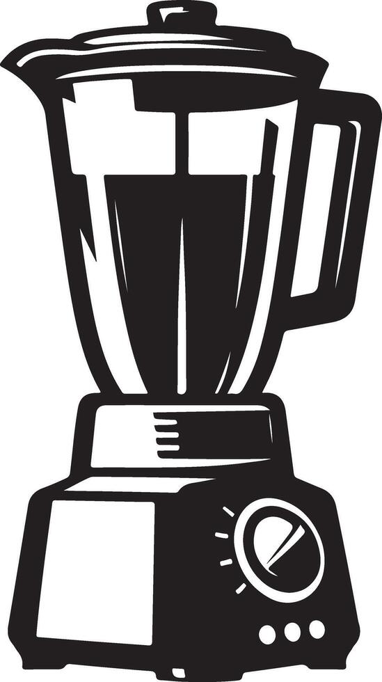 a black and white illustration of a blender vector