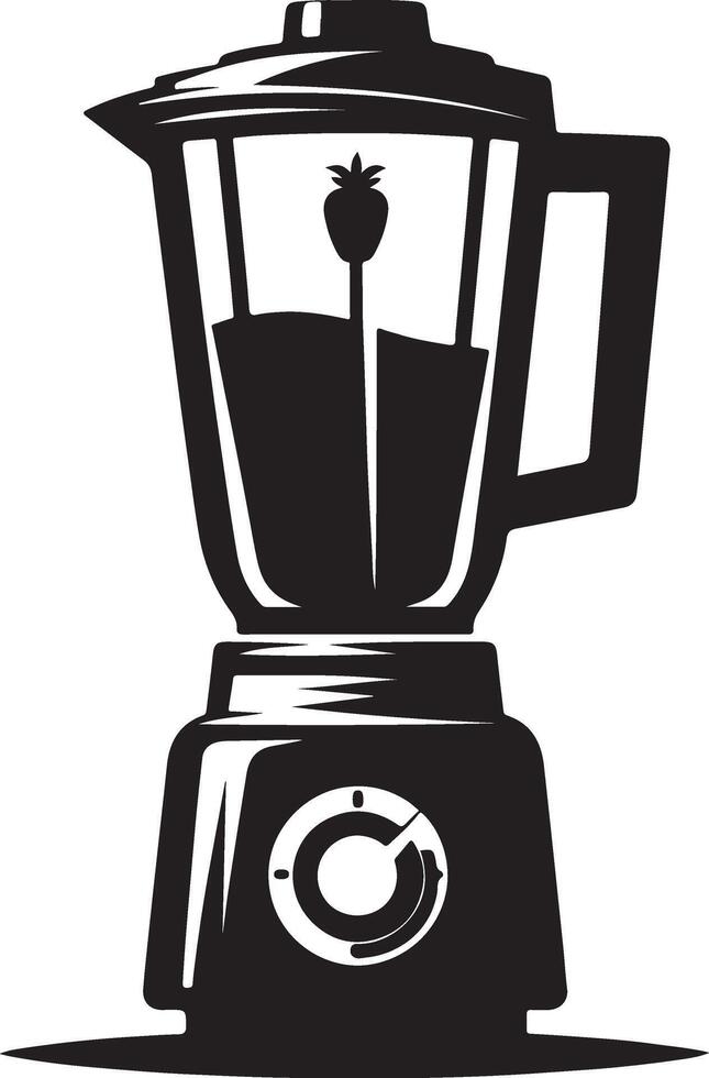 a black and white illustration of a blender vector