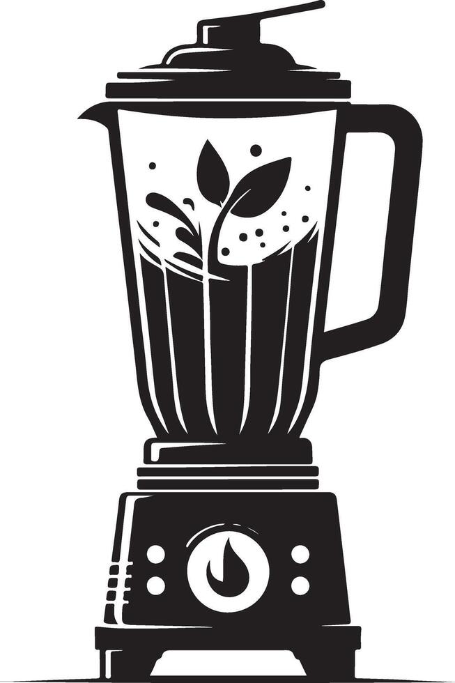 a black and white illustration of a blender vector