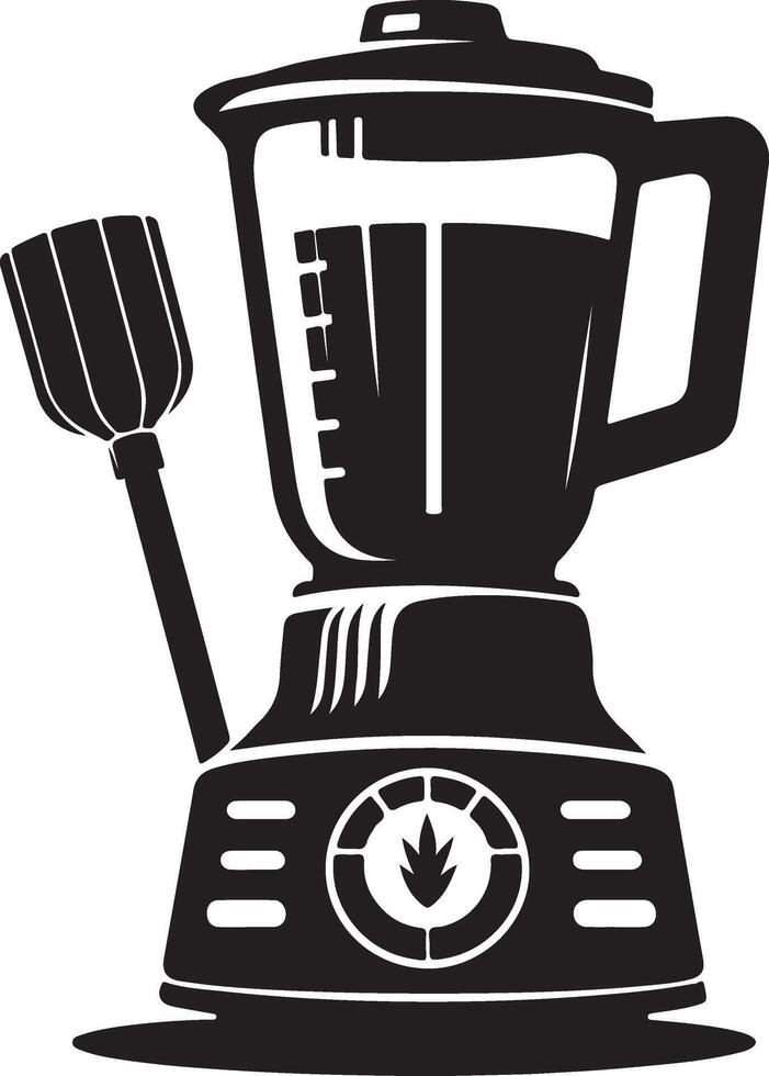 a black and white illustration of a blender vector