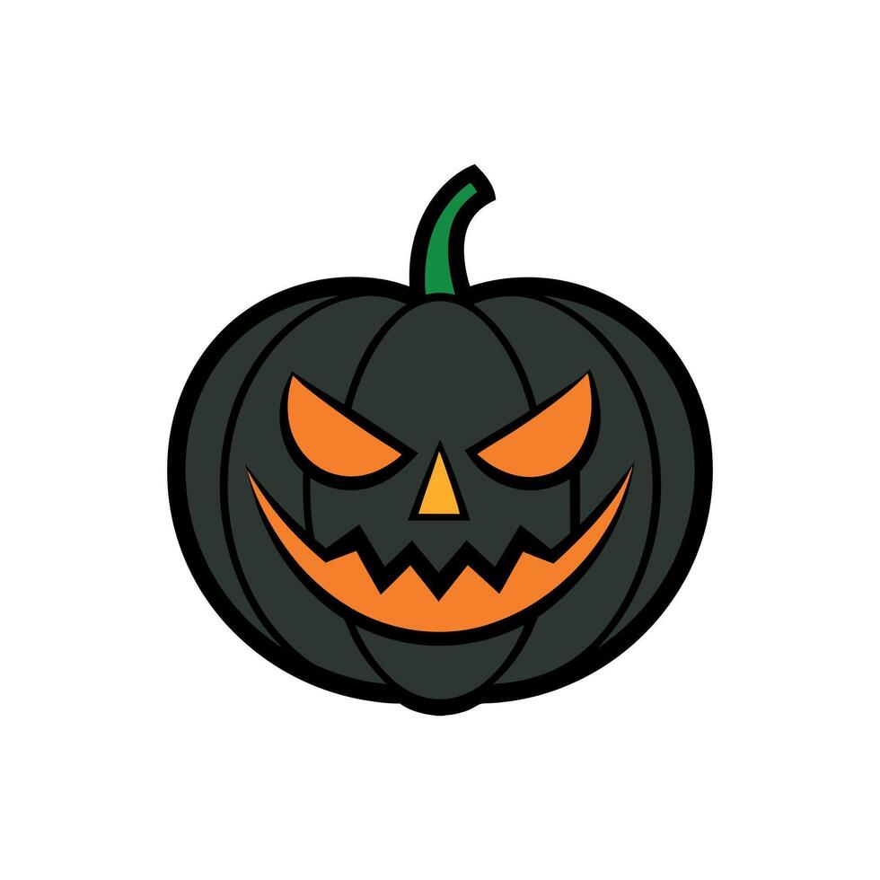 Halloween pumpkin Clipart illustration On a White Background vector