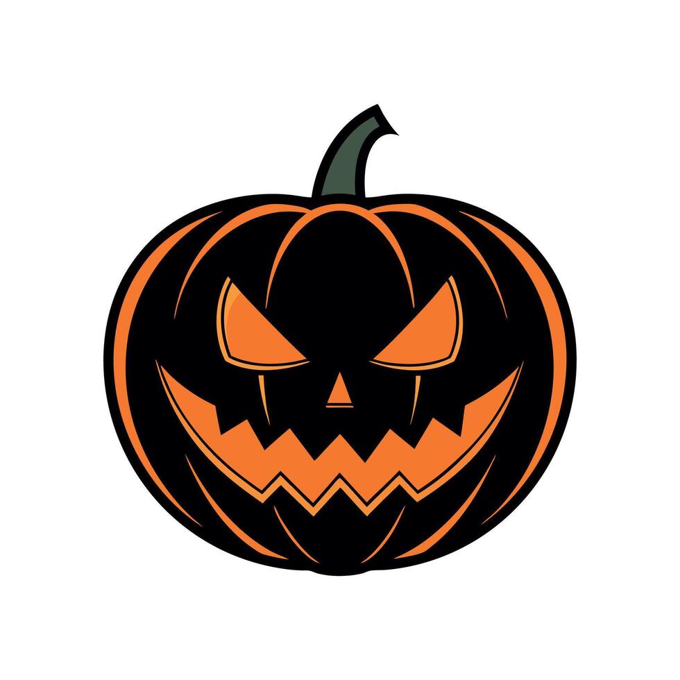 Halloween pumpkin Clipart illustration On a White Background vector