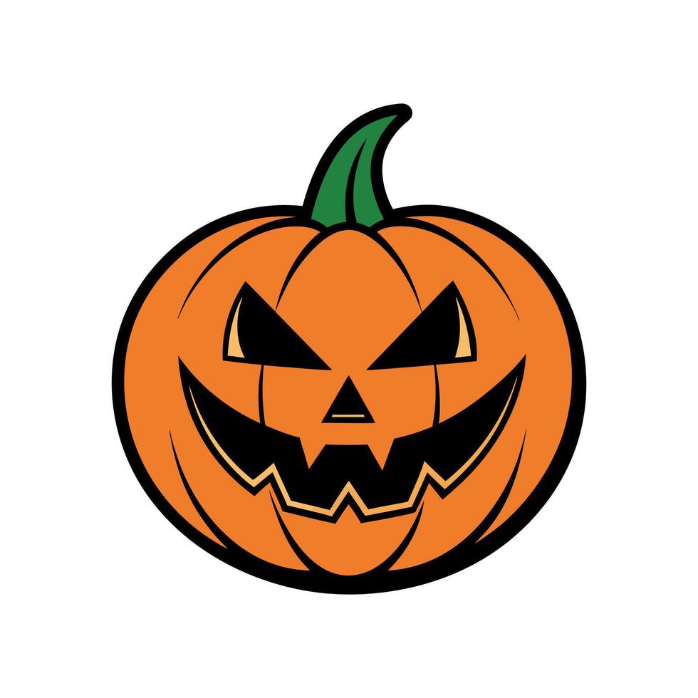 Halloween pumpkin Clipart illustration On a White Background vector