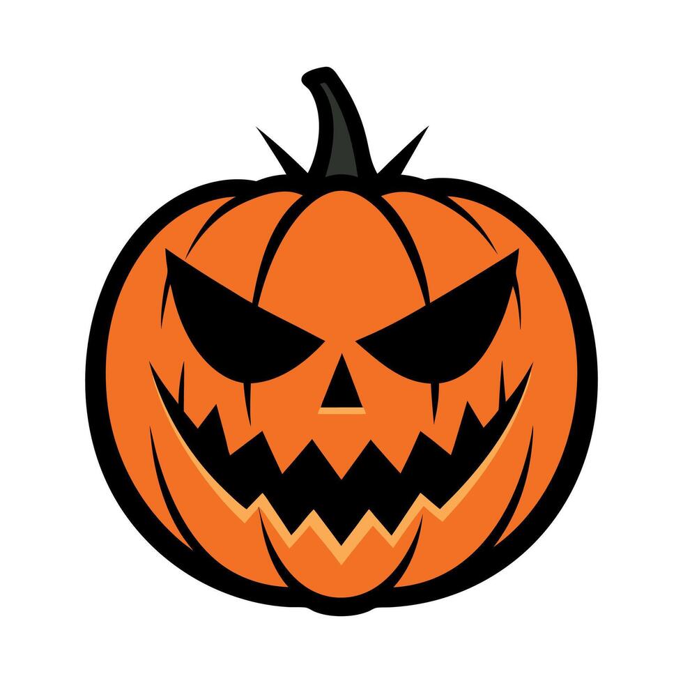 Halloween pumpkin Clipart illustration On a White Background vector