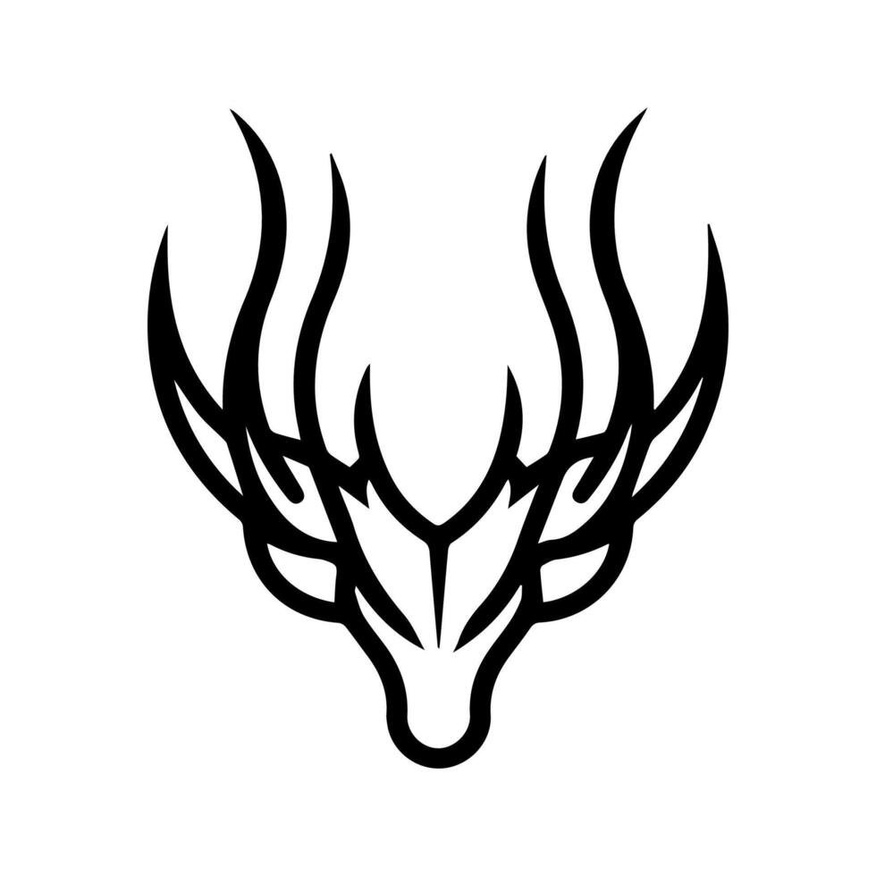 Horn icon or modern line symbol. line art and icon design with bold outline. Black and white Pixel Perfect minimalistic symbol isolated white background. Silhouette simple thin sign vector