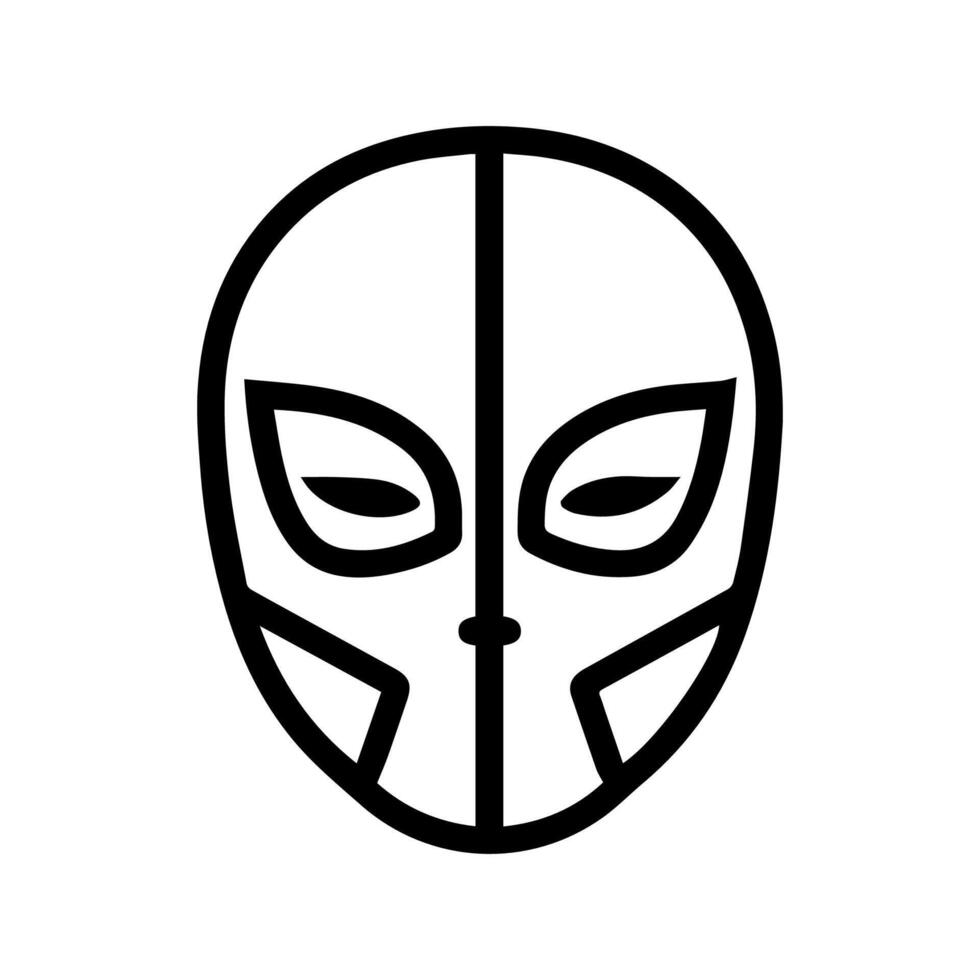 Mask icon or modern line symbol. line art and icon design with bold outline. Black and white Pixel Perfect minimalistic symbol isolated white background. Silhouette simple thin sign vector