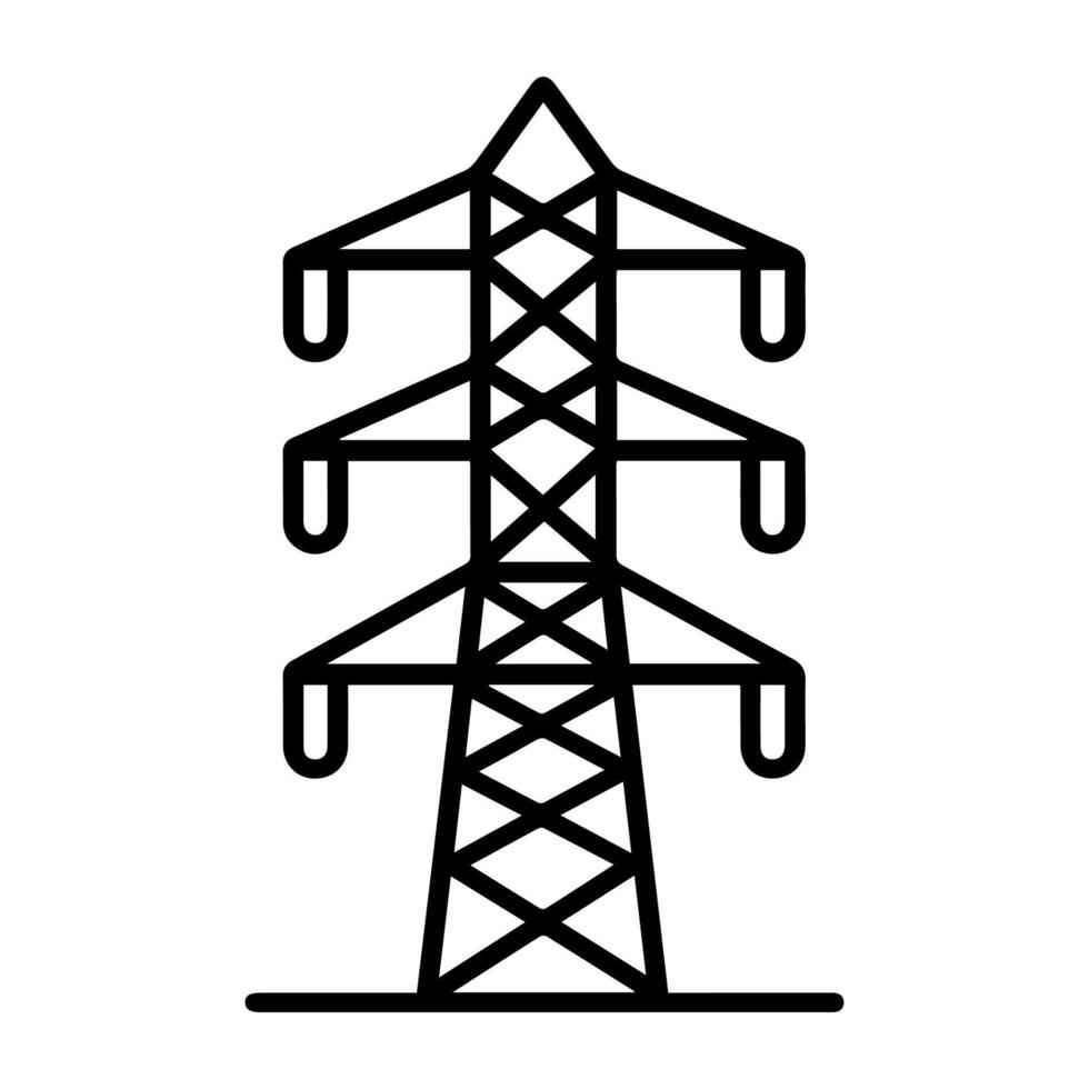 Energy icon or modern line symbol. line art and icon design with bold outline. Black and white Pixel Perfect minimalistic symbol isolated white background.Silhouette simple thin sign vector