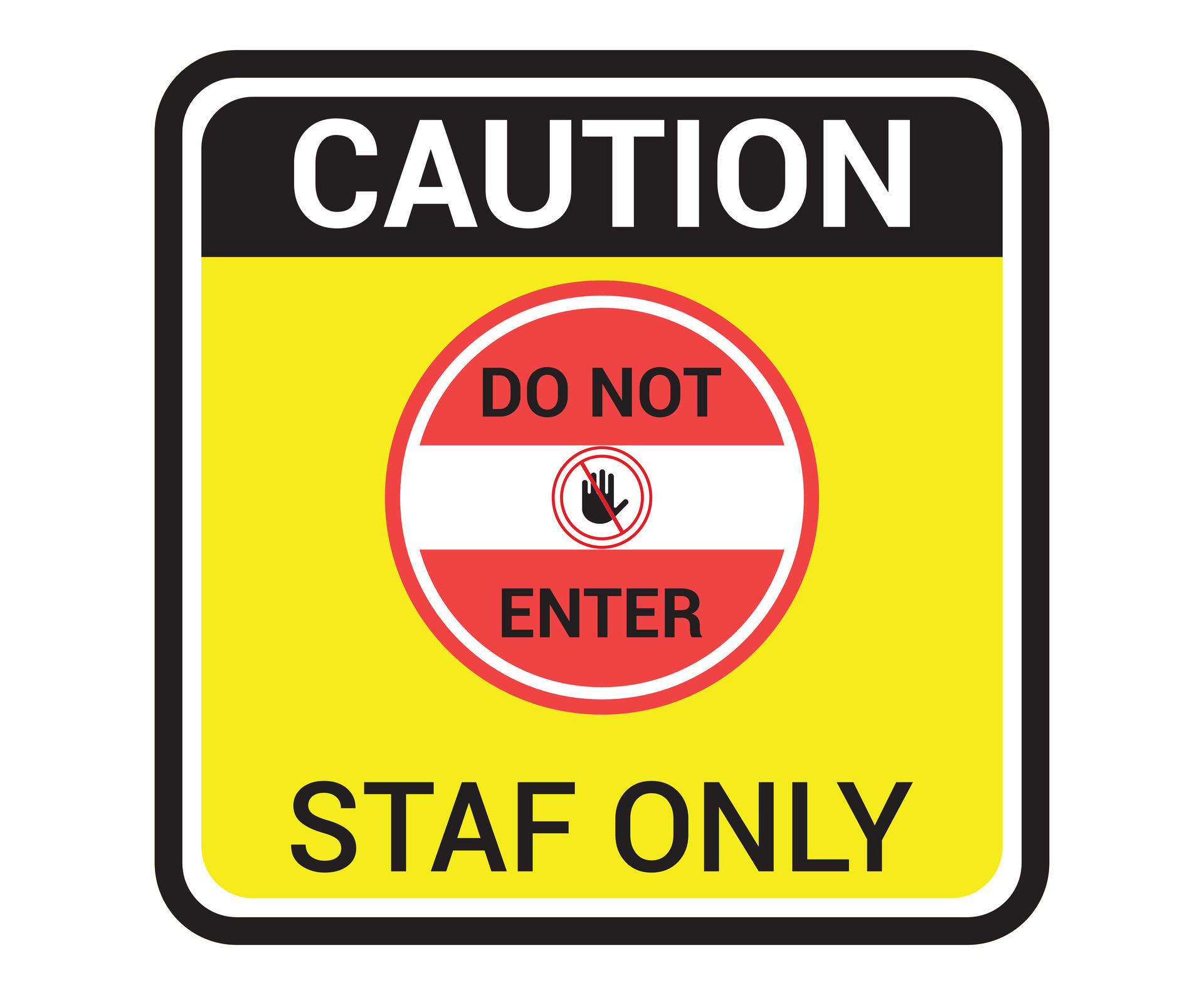Caution Do Not Enter Staff Only Information Sign Board 48685514 caution-do-not-enter-staff-only-information-sign-board-48685514