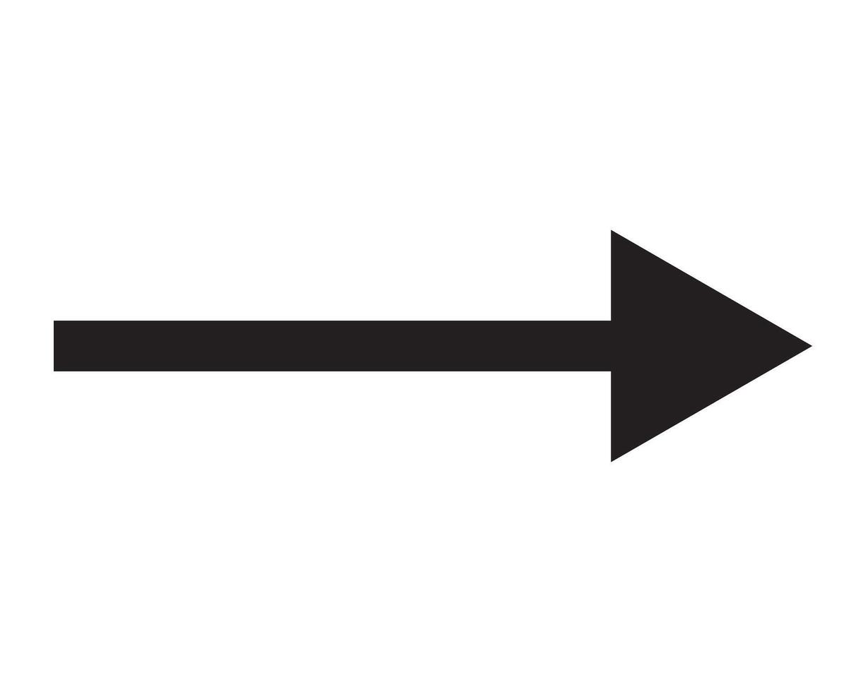 Black arrow icon. Arrow pointing to the right. vector