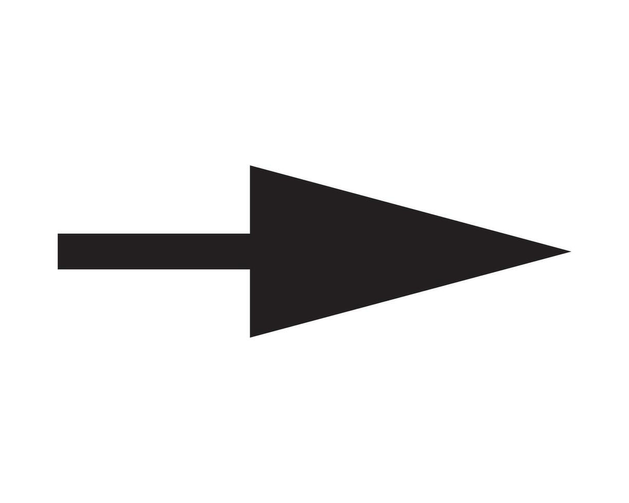 Arrow icon. Simple arrow illustration. Black icon. vector