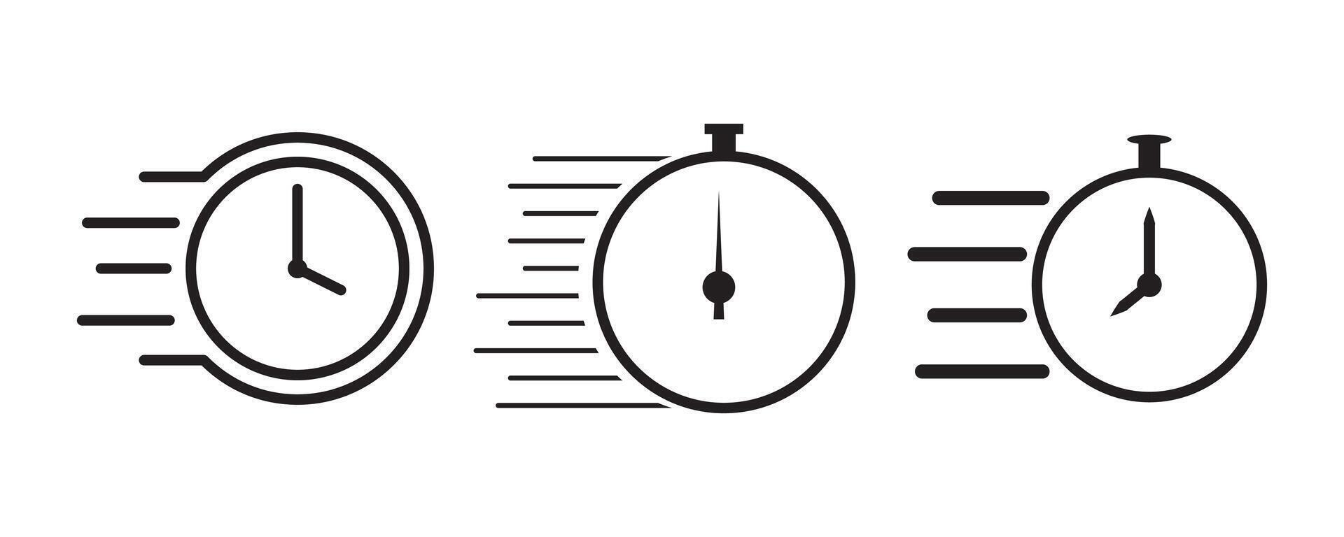 Timer icon. Stopwatch set. time countdown clock icon. Stop watch isolated on white background. eps 10, vector