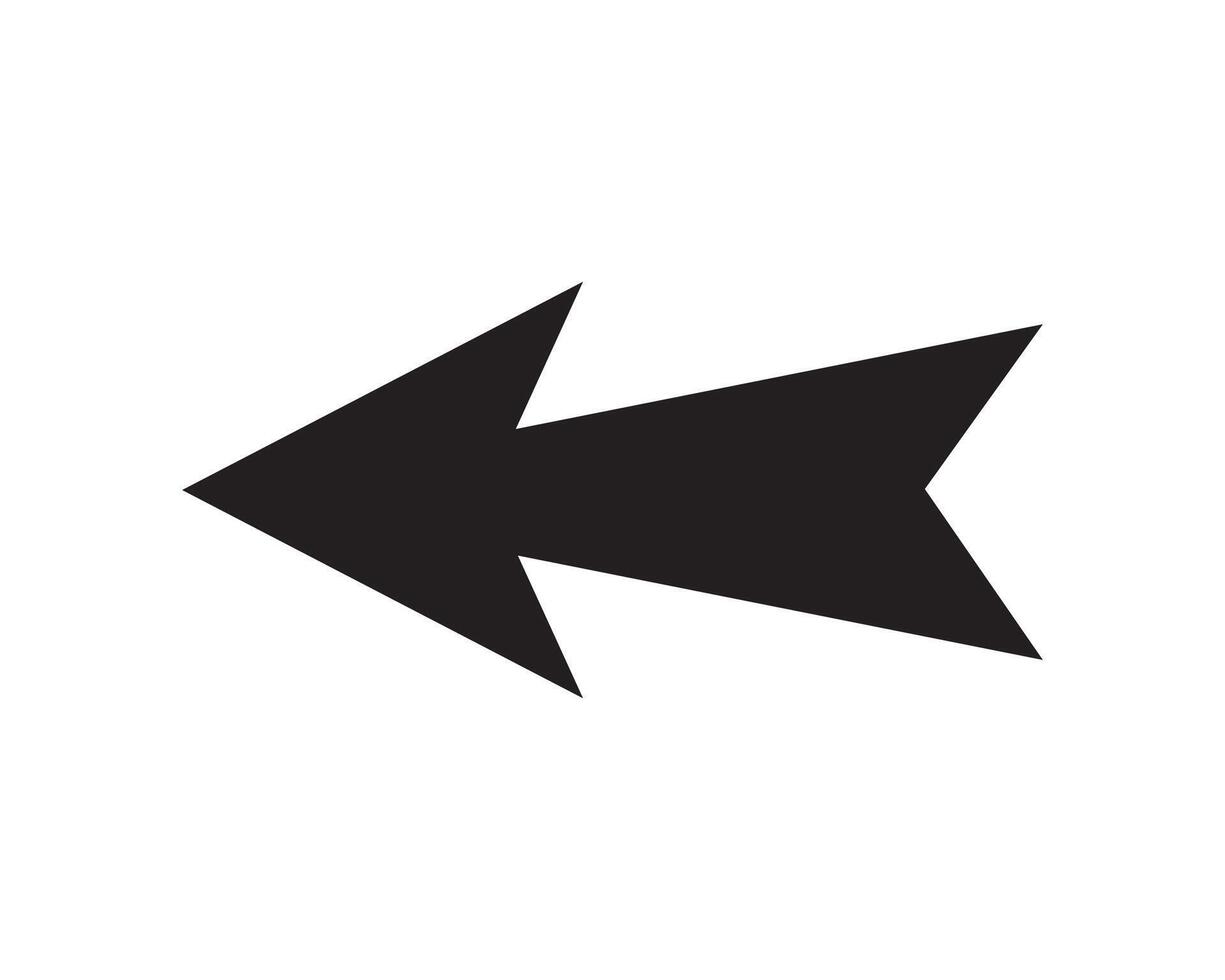 Black Arrow icon. Arrow pointing to the left. long Arrows set. Arrow icon collection. Set different arrows or web design. vector