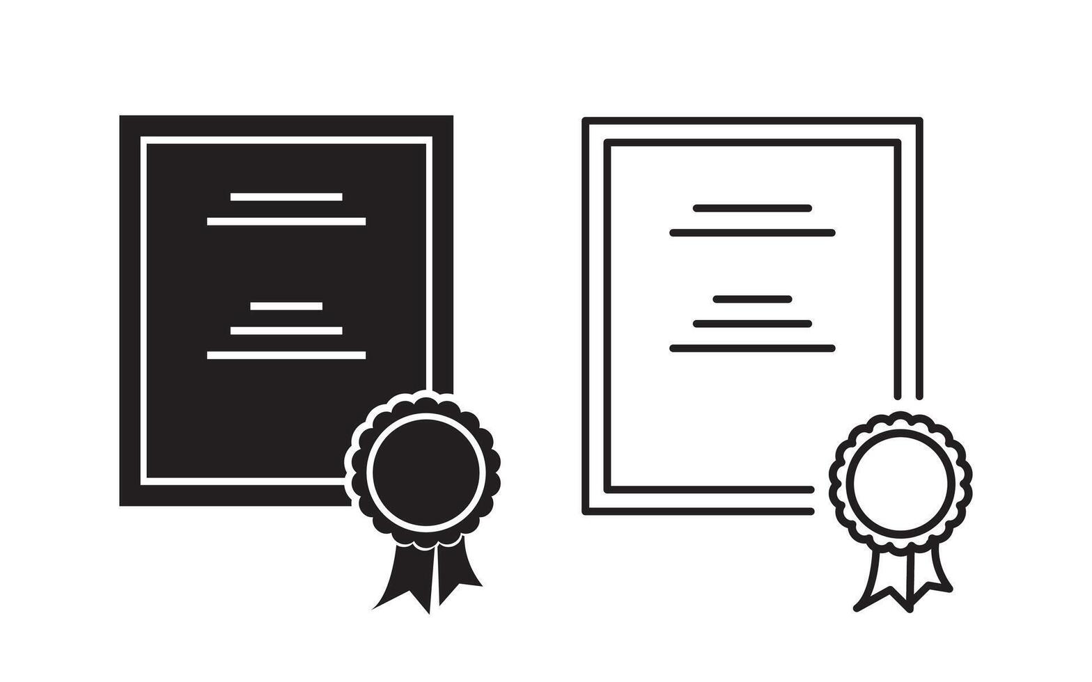 Diploma Certificate icon. Achievement icon. Winner Certificate Isolated Icon, Certificate icon design with white background stock illustration vector
