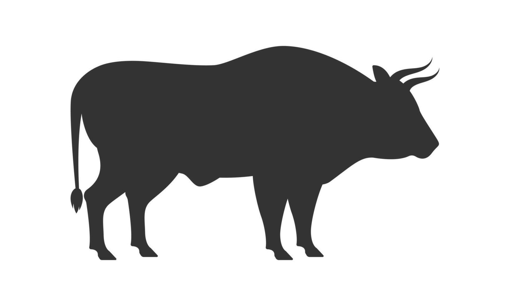 Bull isolated on white background. illustration. vector