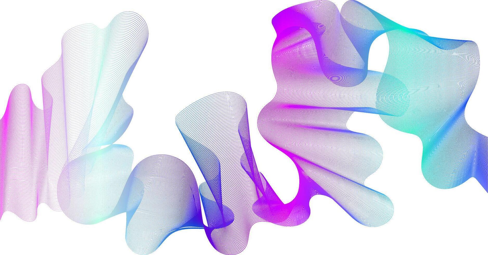 Abstract colorful wave lines on a white background. illustration vector